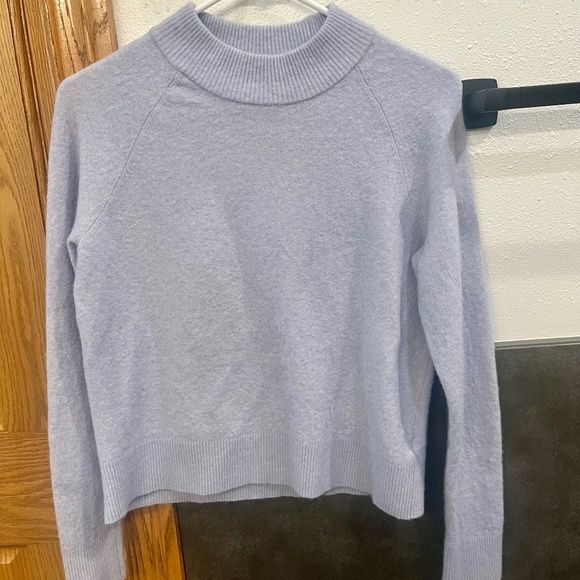Athleta Women's Sweater Blue Merino Wool Hawthorn Mock Neck Sweater XXS Casual - Picture 1 of 6